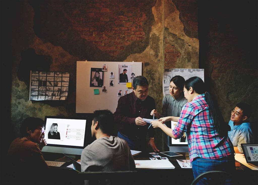 Team discussion at BrandX Infotech, a leading Digital Marketing Agency in Perinthalmanna